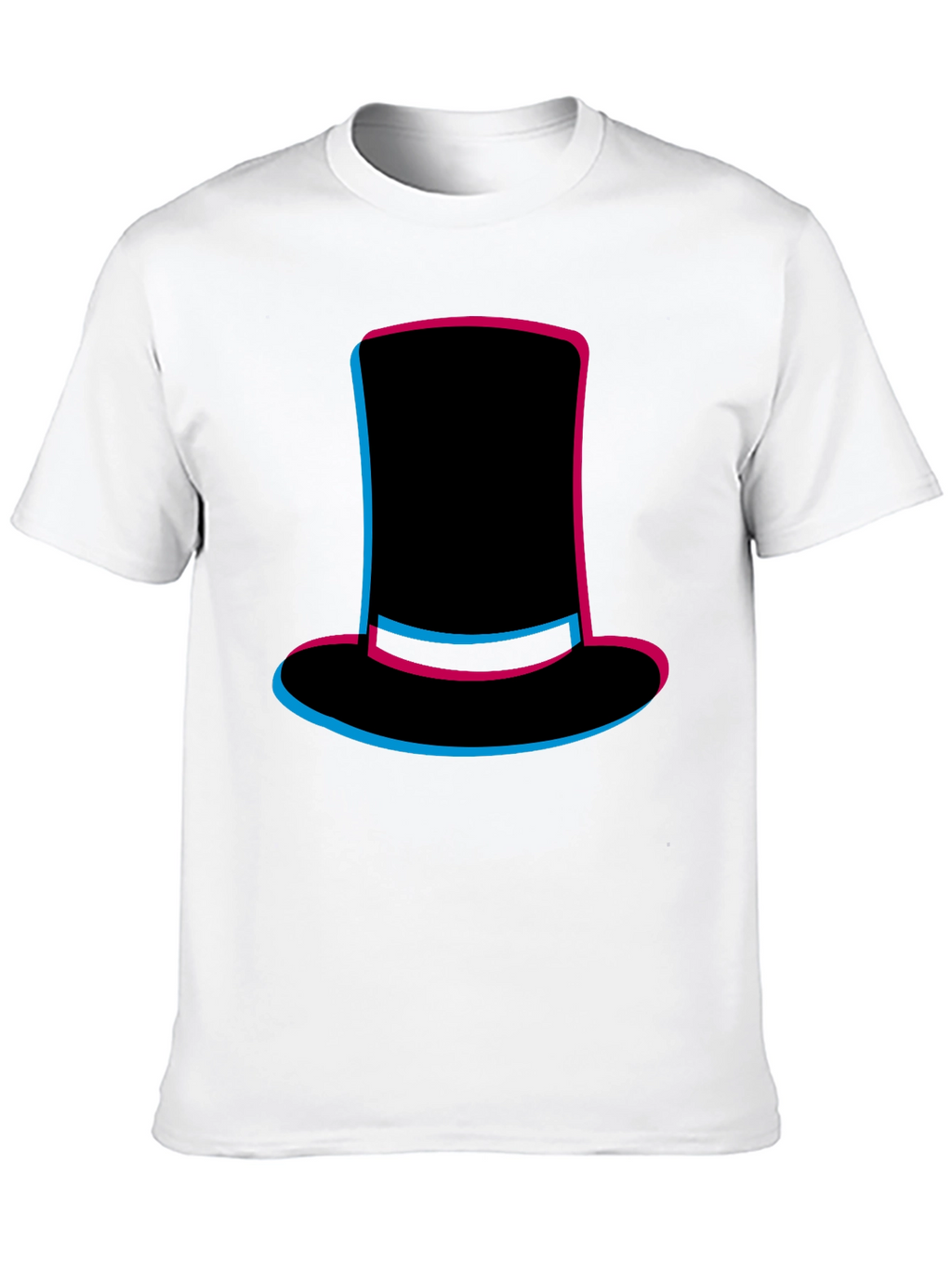Top Hat Graphic Tee - Stylish Mens Black T-Shirt
