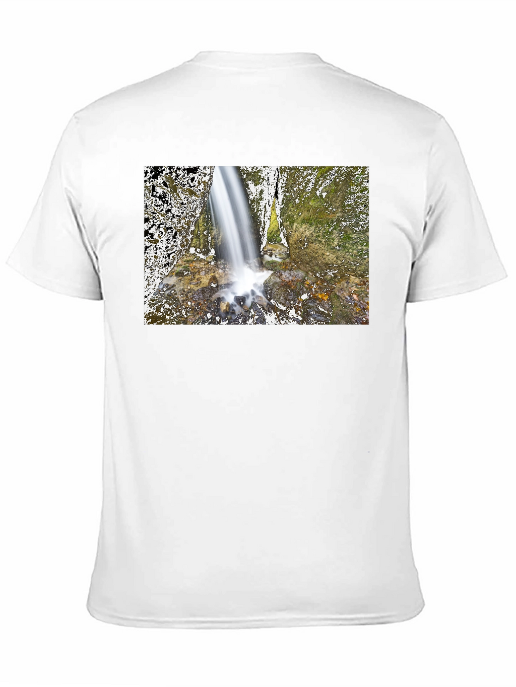 Waterfall Graphic Black T-Shirt