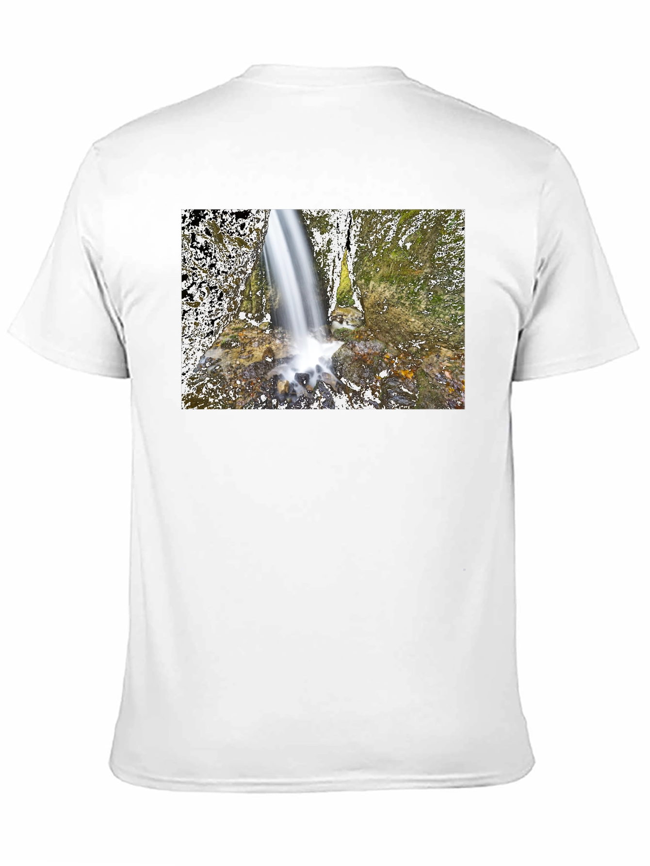 Waterfall Graphic Black T-Shirt