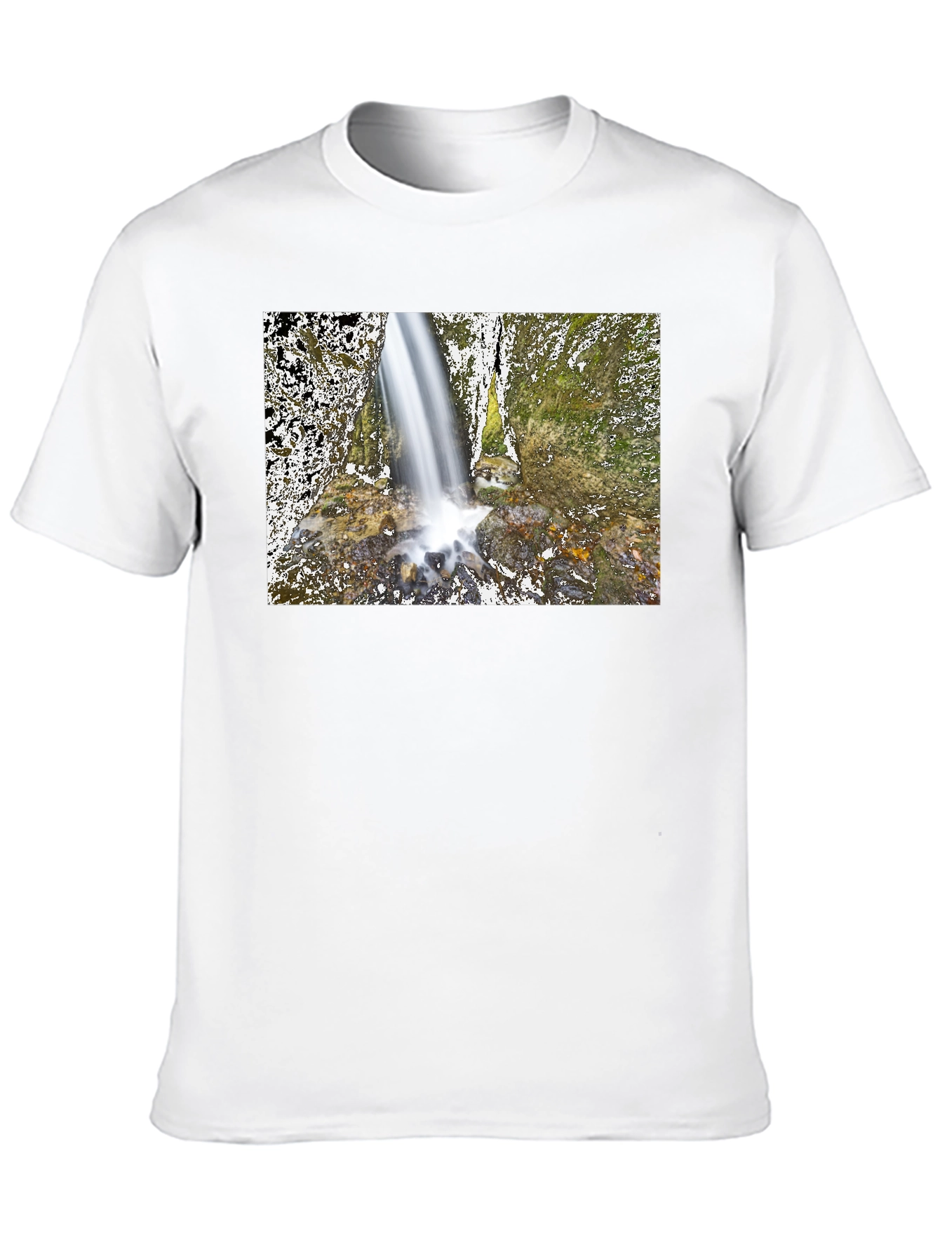 Waterfall Graphic Black T-Shirt