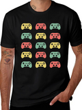 Retro Gaming Controller Pattern T-Shirt