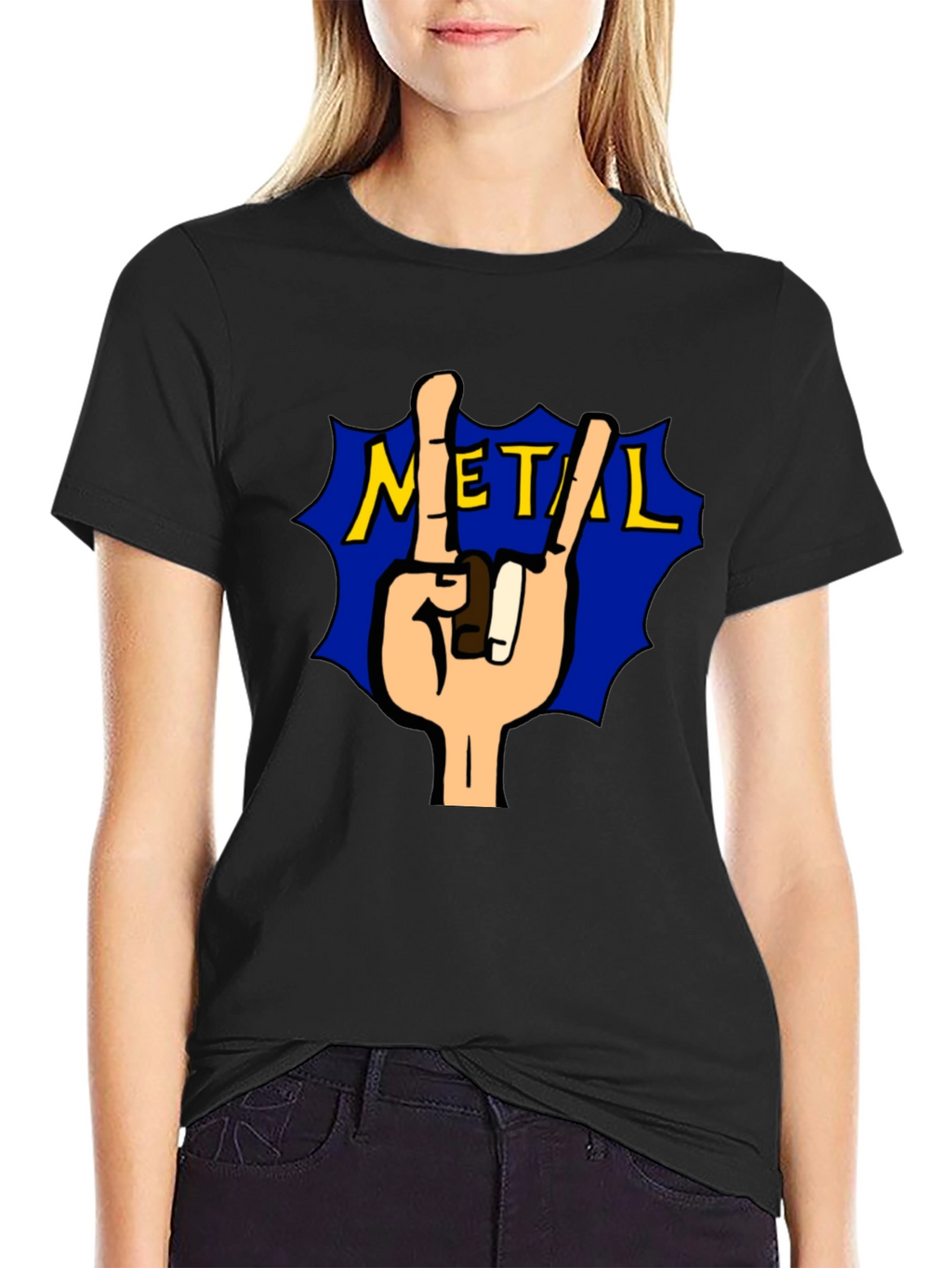Rock On Metal Tee - Black T-Shirt
