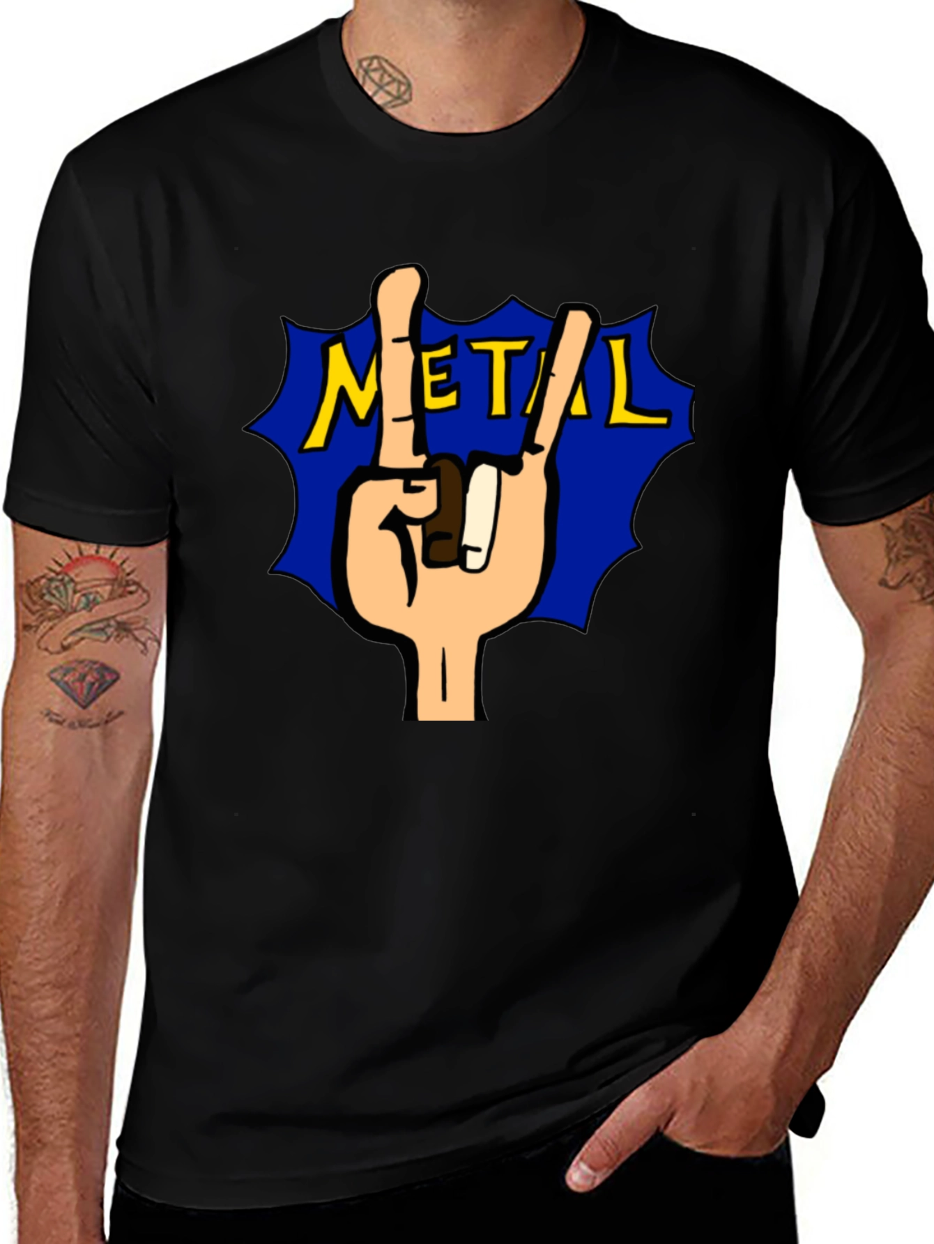 Rock On Metal Tee - Black T-Shirt
