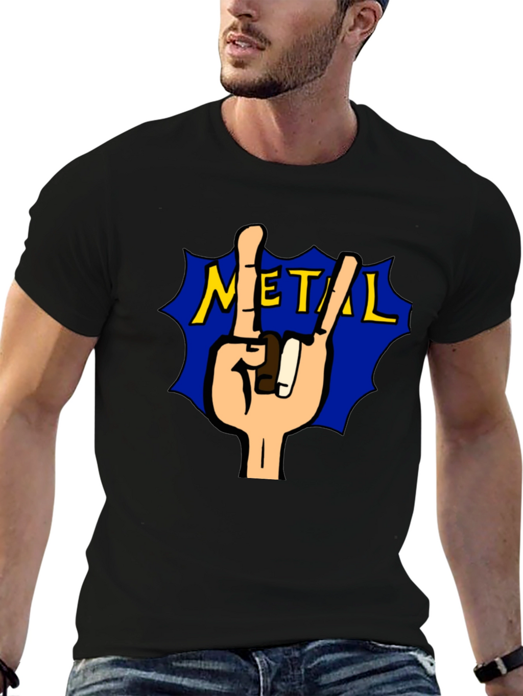 Rock On Metal Tee - Black T-Shirt