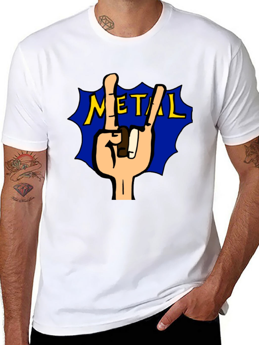 Rock On Metal Tee - Black T-Shirt