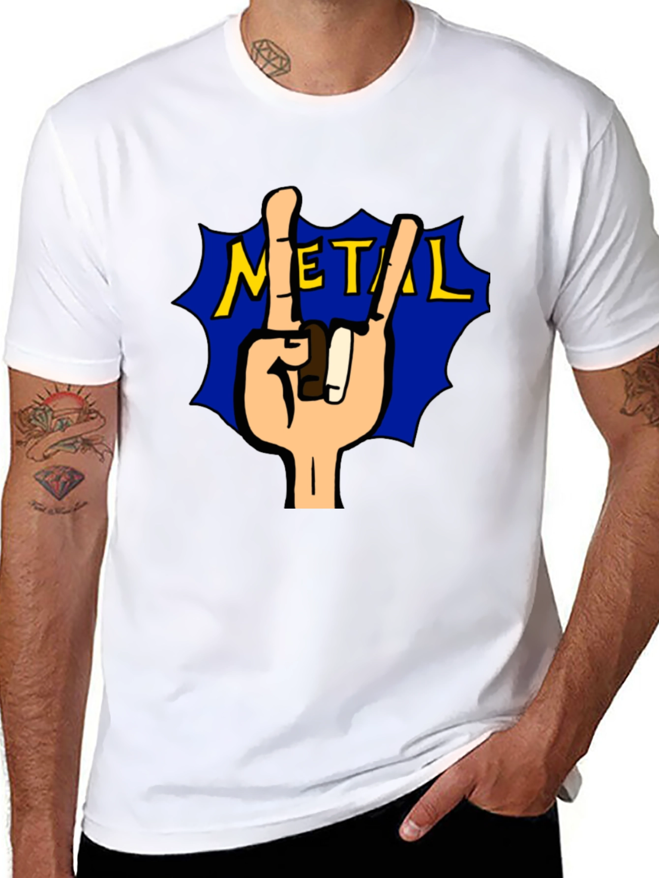 Rock On Metal Tee - Black T-Shirt