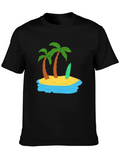 Island Vibes Graphic Tee - Tropical Palm Tree Shirt