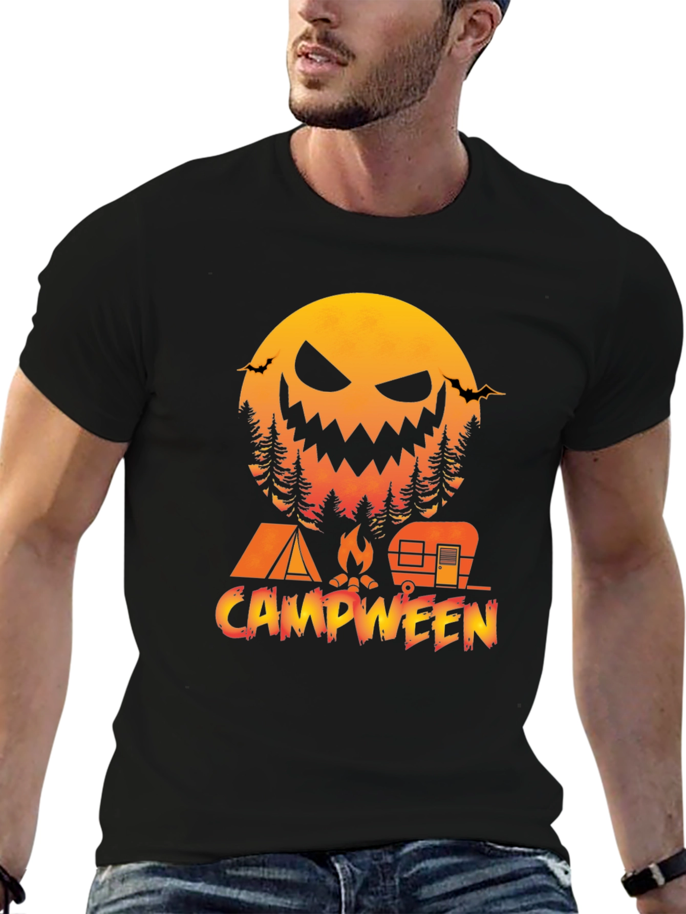 Campween Halloween Camping T-Shirt