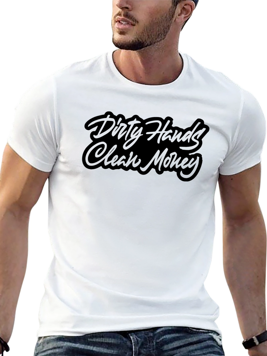 Dirty Hands Clean Money Black Graphic Tee