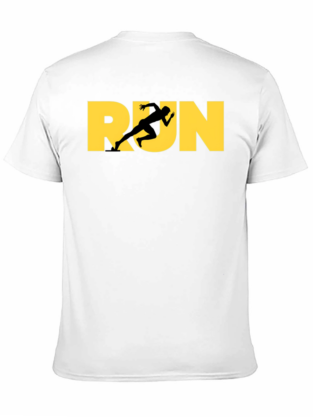 Run Graphic Tee - Athlete Design Black T-Shirt
