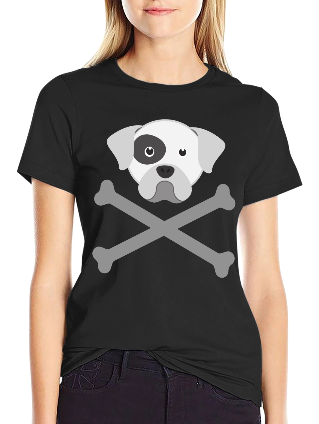 Dog Skull Crossbones T-Shirt – Edgy Dog Lover Graphic Tee