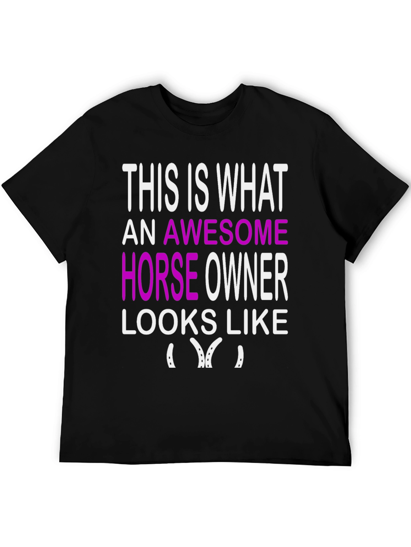 Awesome Horse Owner Graphic Tee - Black
