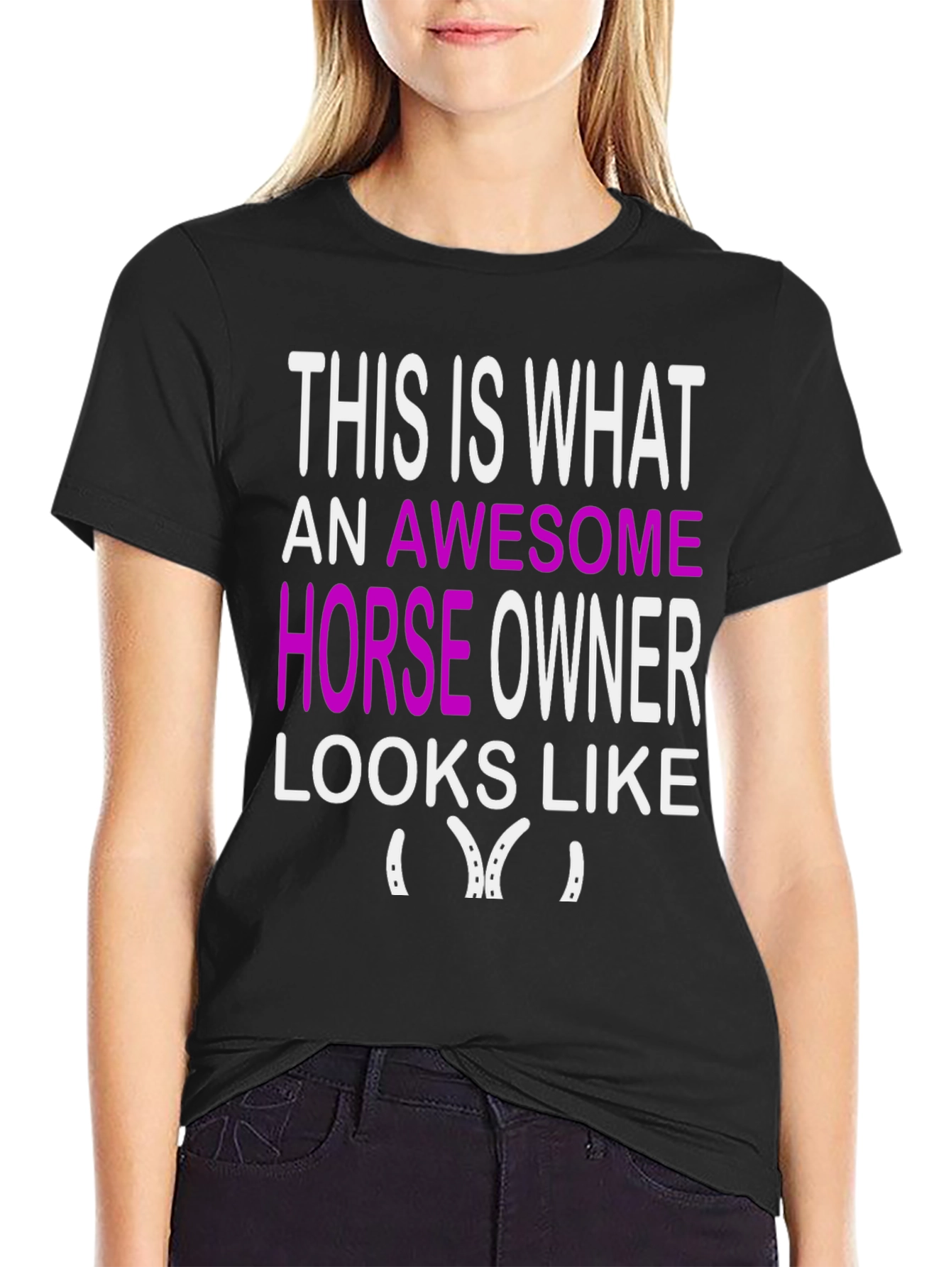Awesome Horse Owner Graphic Tee - Black