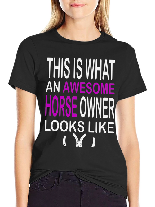 Awesome Horse Owner Graphic Tee - Black
