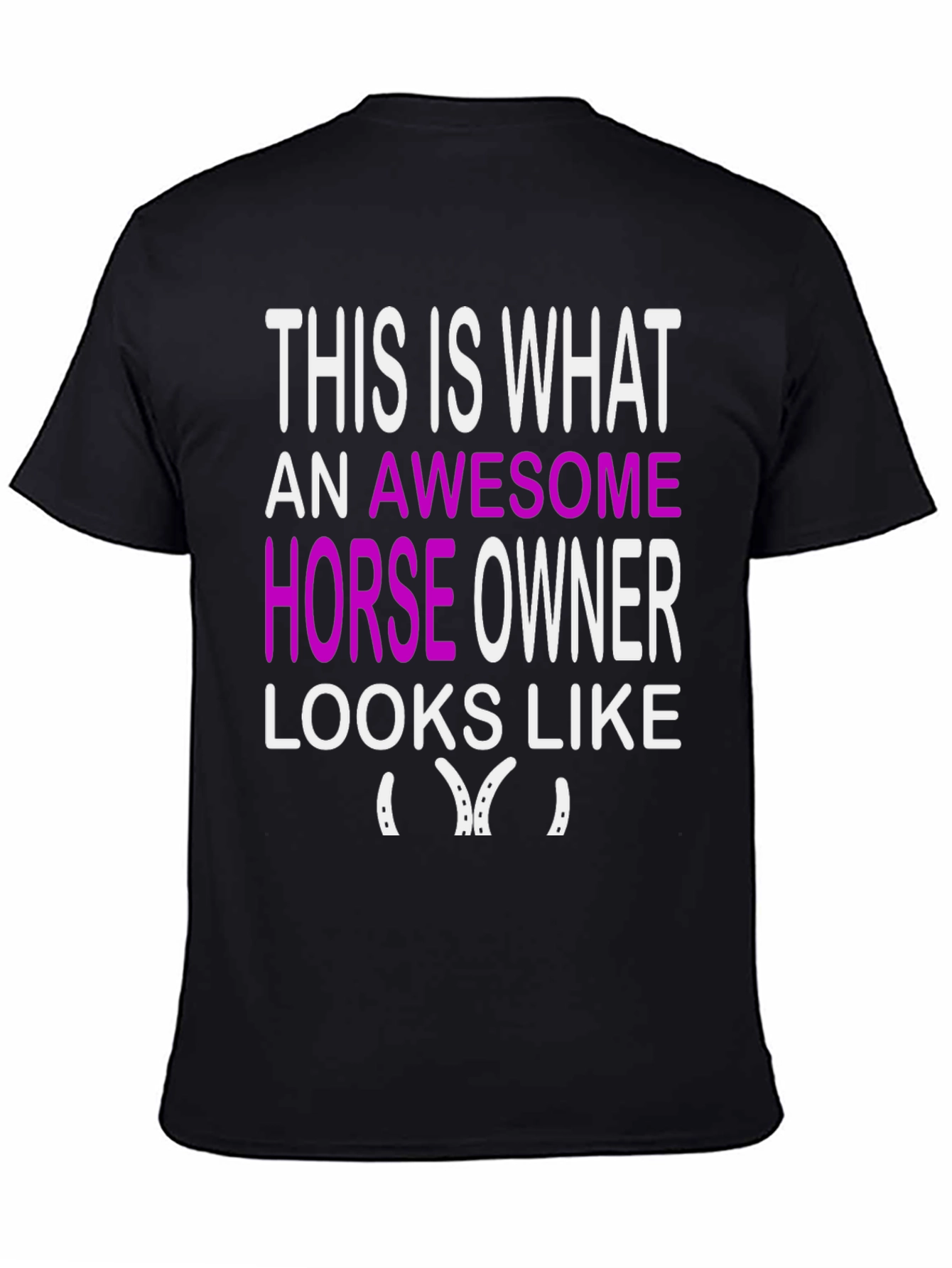 Awesome Horse Owner Graphic Tee - Black