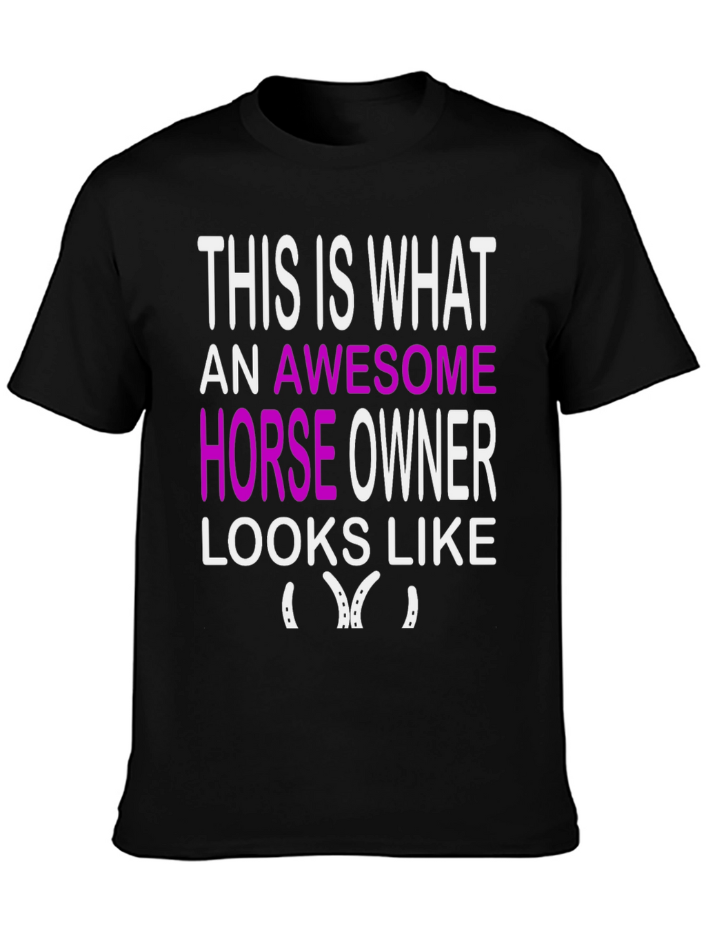 Awesome Horse Owner Graphic Tee - Black