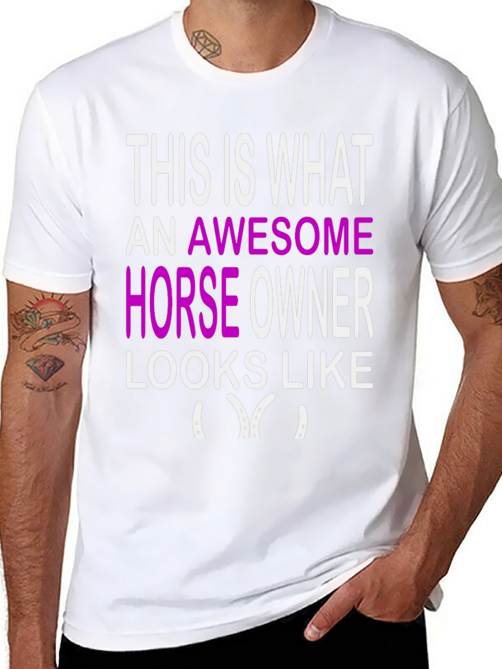 Awesome Horse Owner Graphic Tee - Black