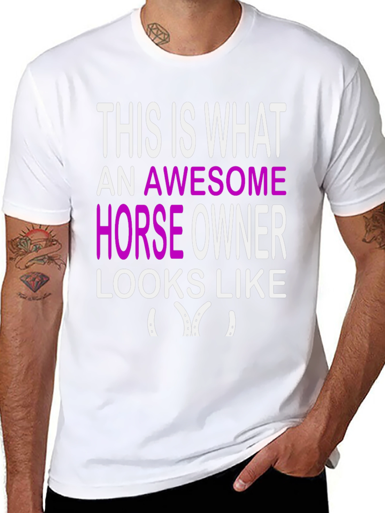 Awesome Horse Owner Graphic Tee - Black