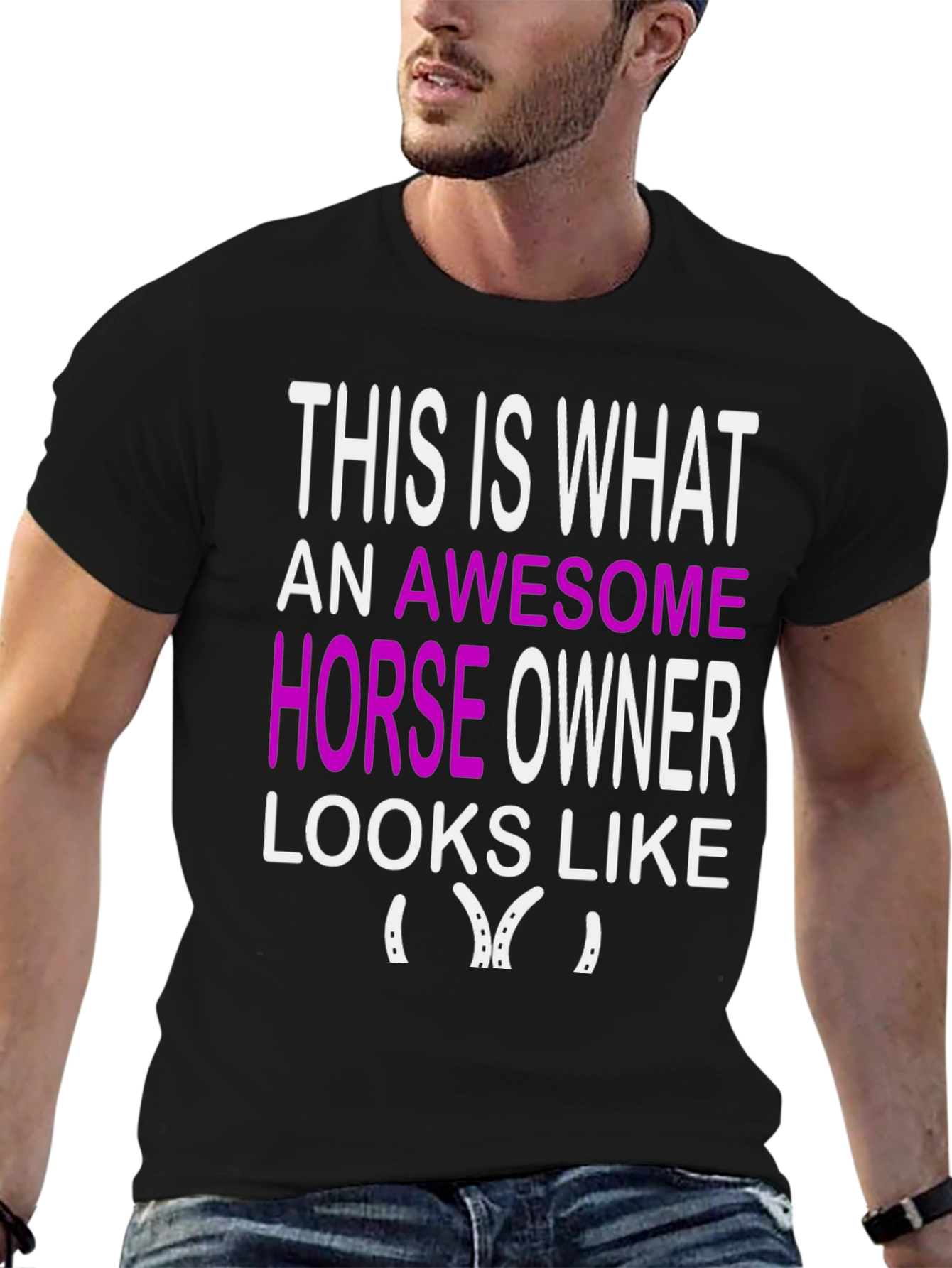 Awesome Horse Owner Graphic Tee - Black