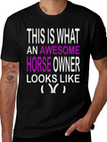 Awesome Horse Owner Graphic Tee - Black