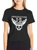 Protection is Important Skull Graphic T-Shirt