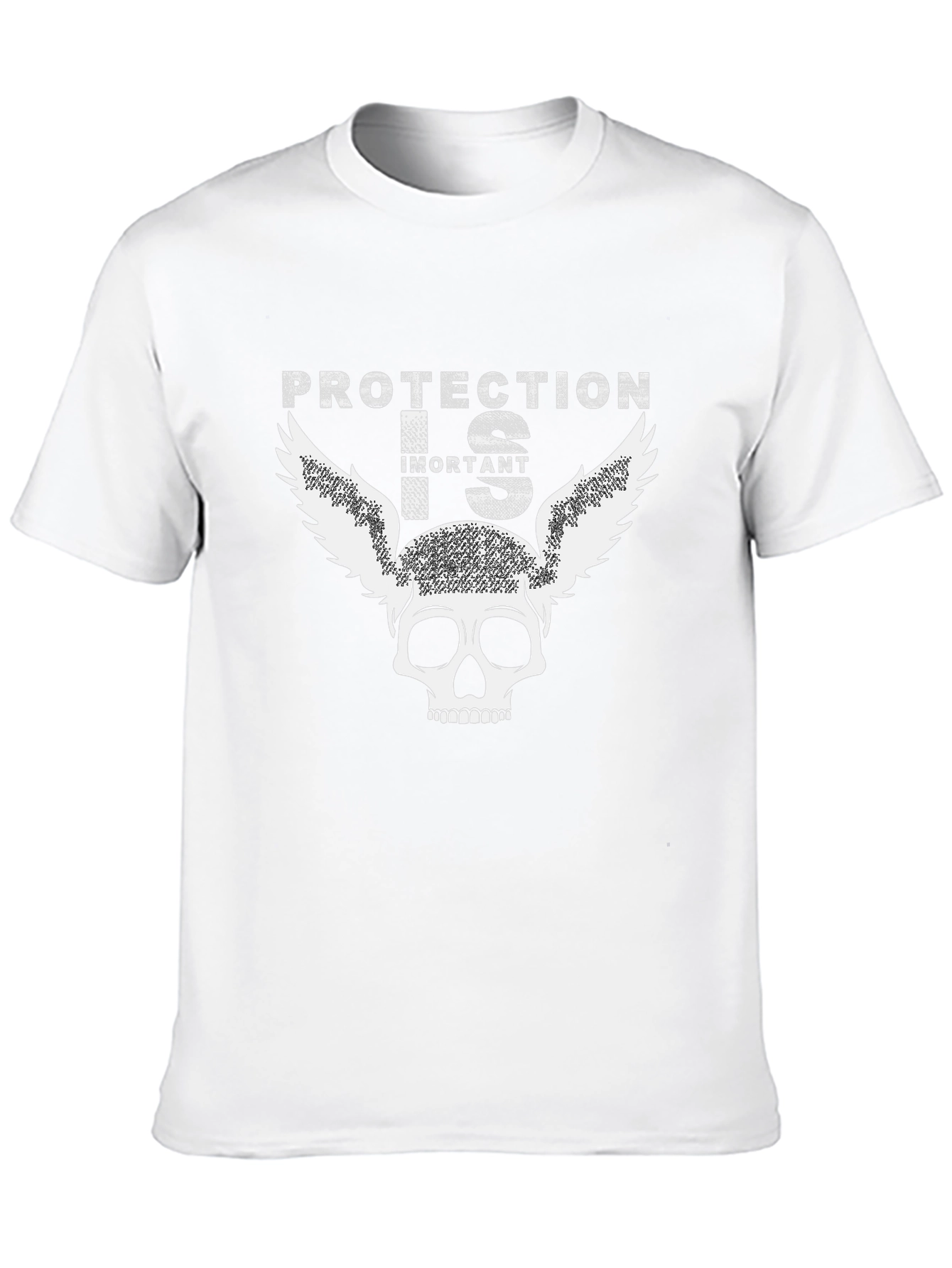 Protection is Important Skull Graphic T-Shirt