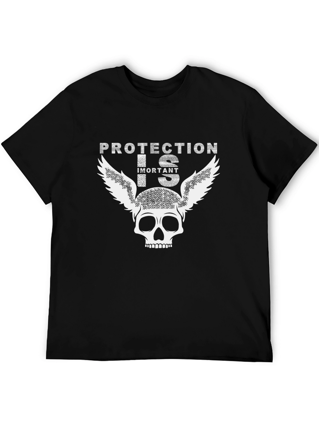 Protection is Important Skull Graphic T-Shirt