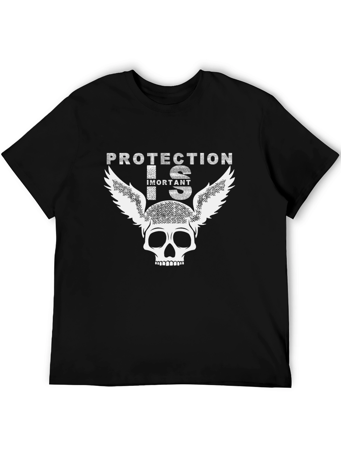Protection is Important Skull Graphic T-Shirt