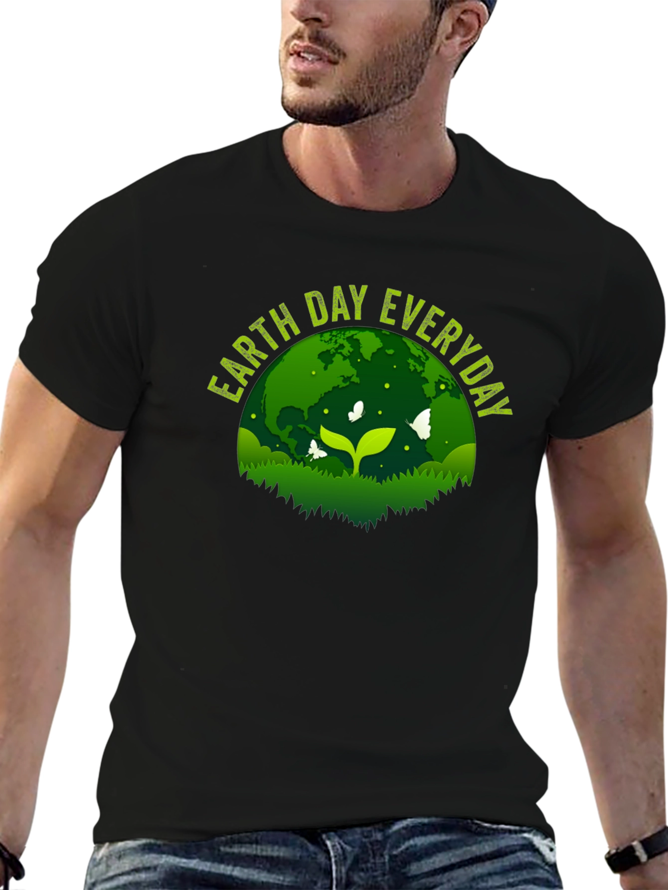 Earth Day Everyday Graphic Tee - Black