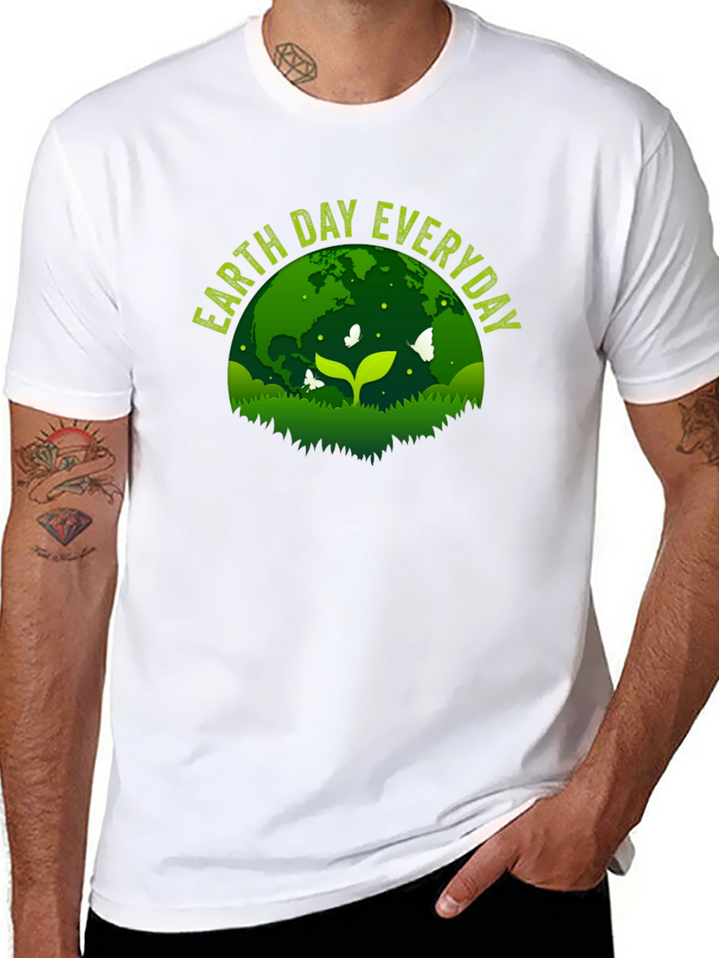 Earth Day Everyday Graphic Tee - Black