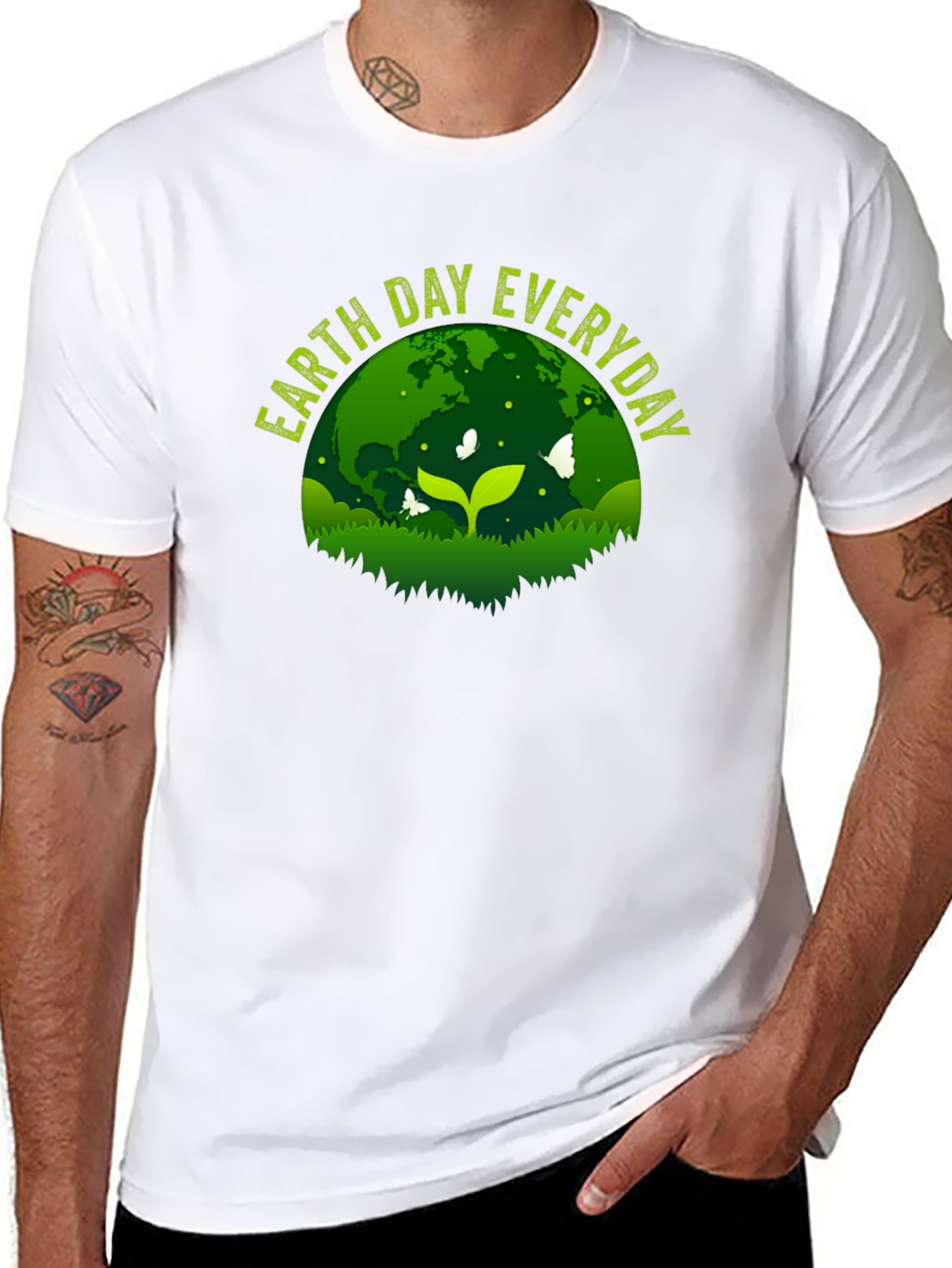 Earth Day Everyday Graphic Tee - Black