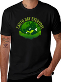 Earth Day Everyday Graphic Tee - Black