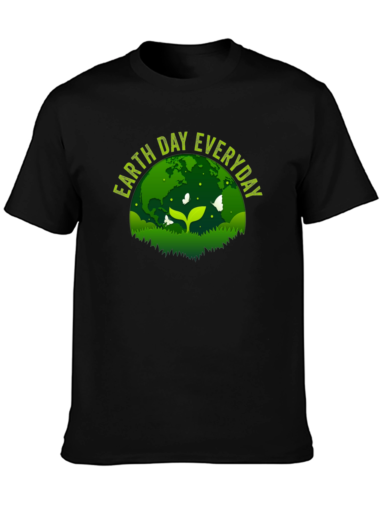 Earth Day Everyday Graphic Tee - Black