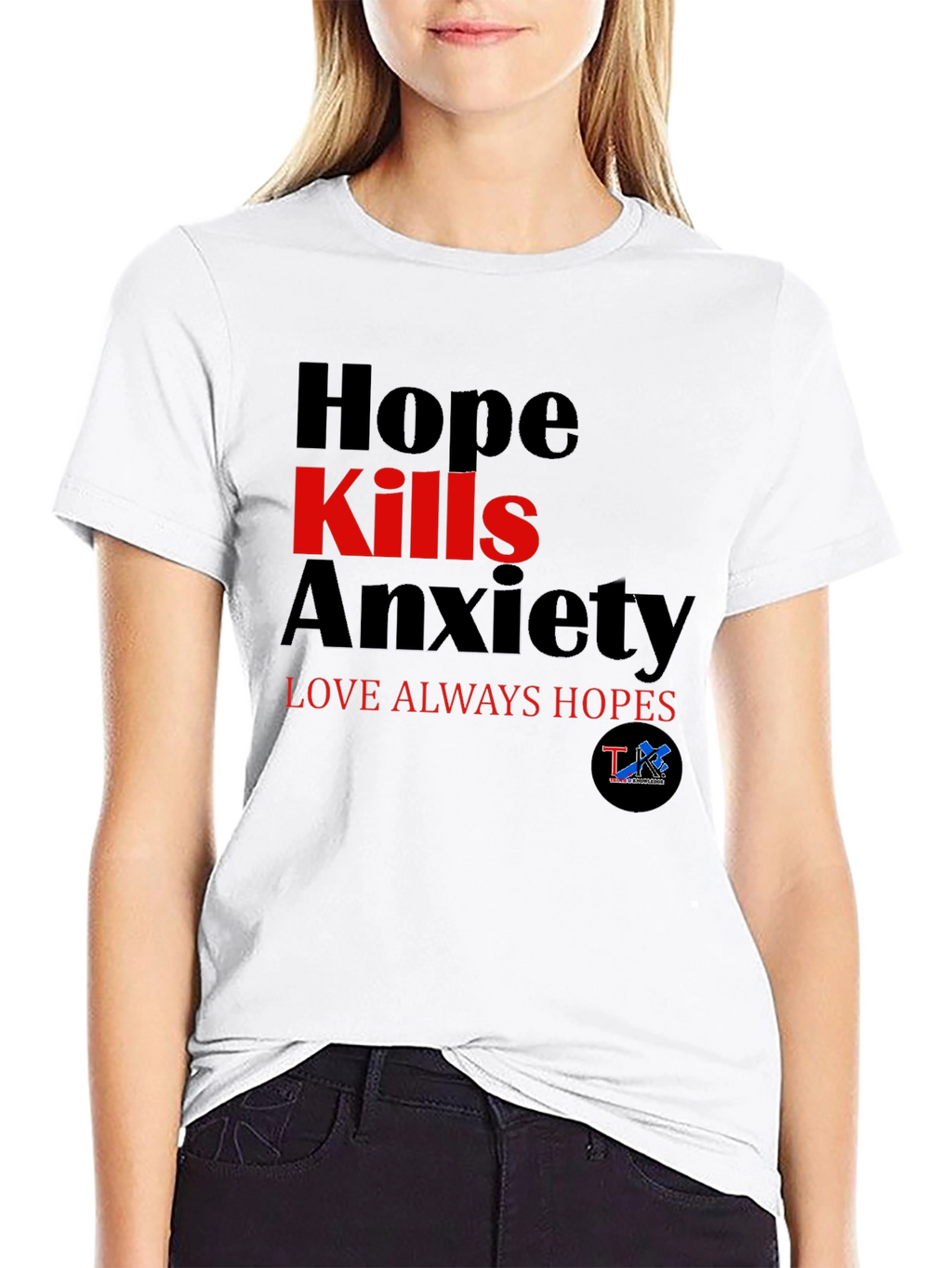 Hope Kills Anxiety Black T-Shirt