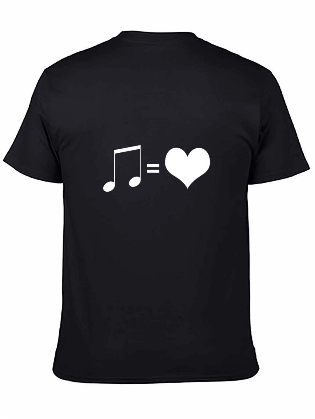 Music Equals Love Graphic Tee - Black Cotton Shirt