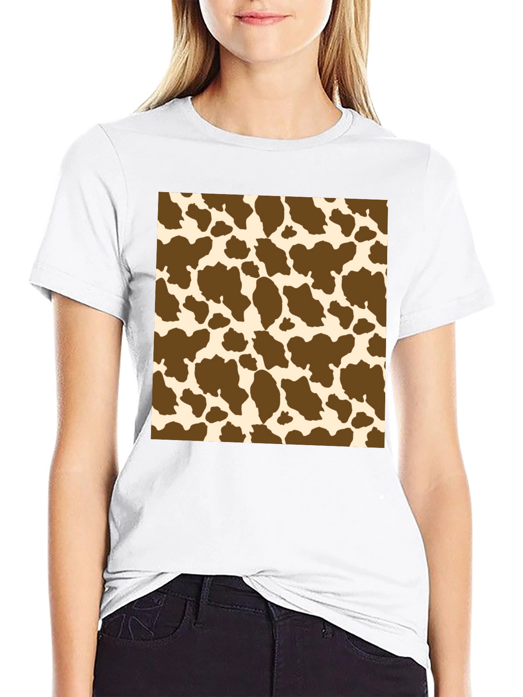 Cow Print T-Shirt: Novelty Pattern Tee