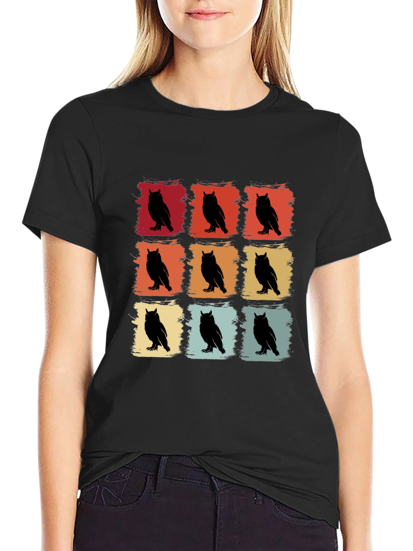 Retro Owl Silhouette Graphic Tee