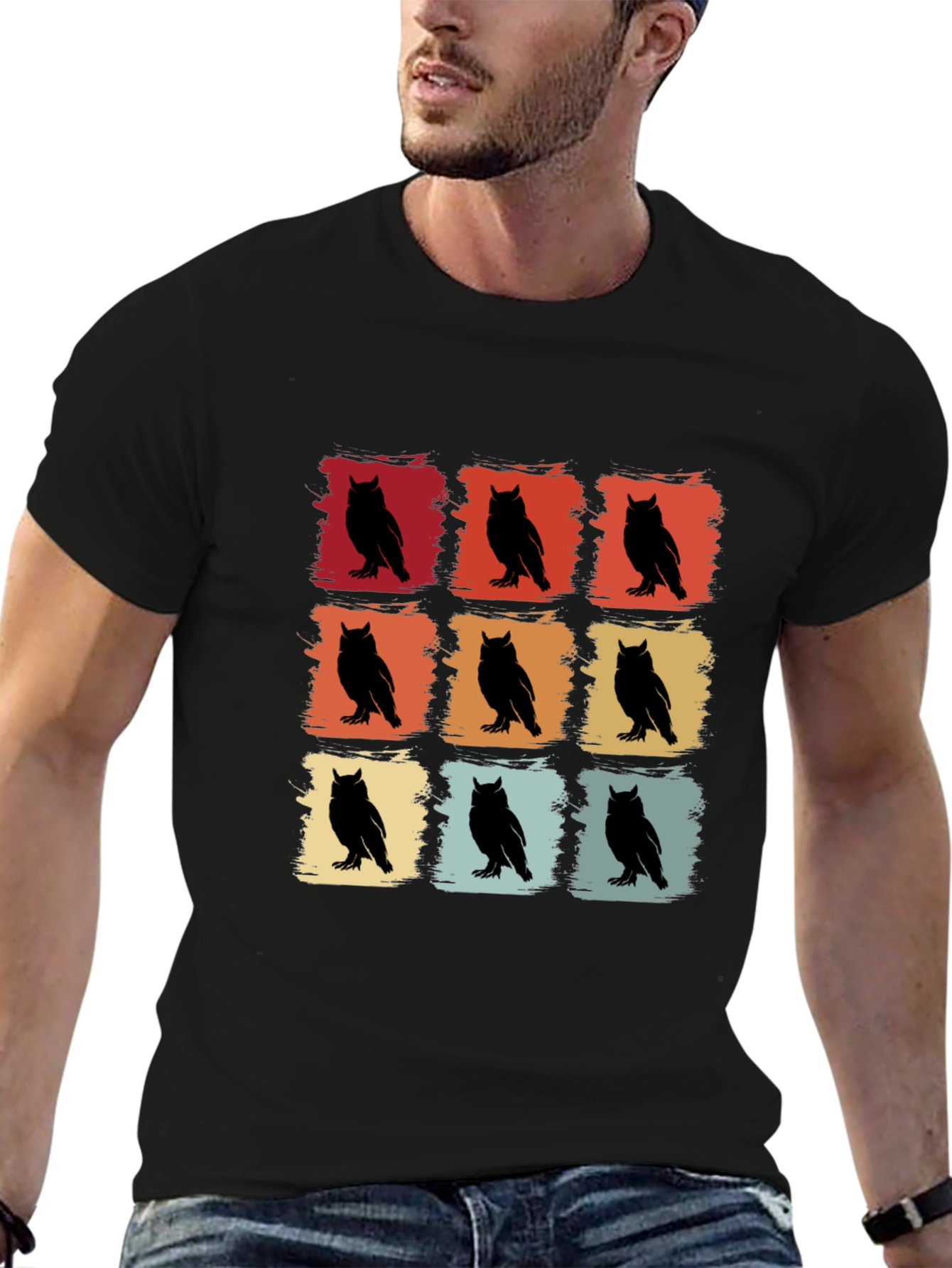 Retro Owl Silhouette Graphic Tee