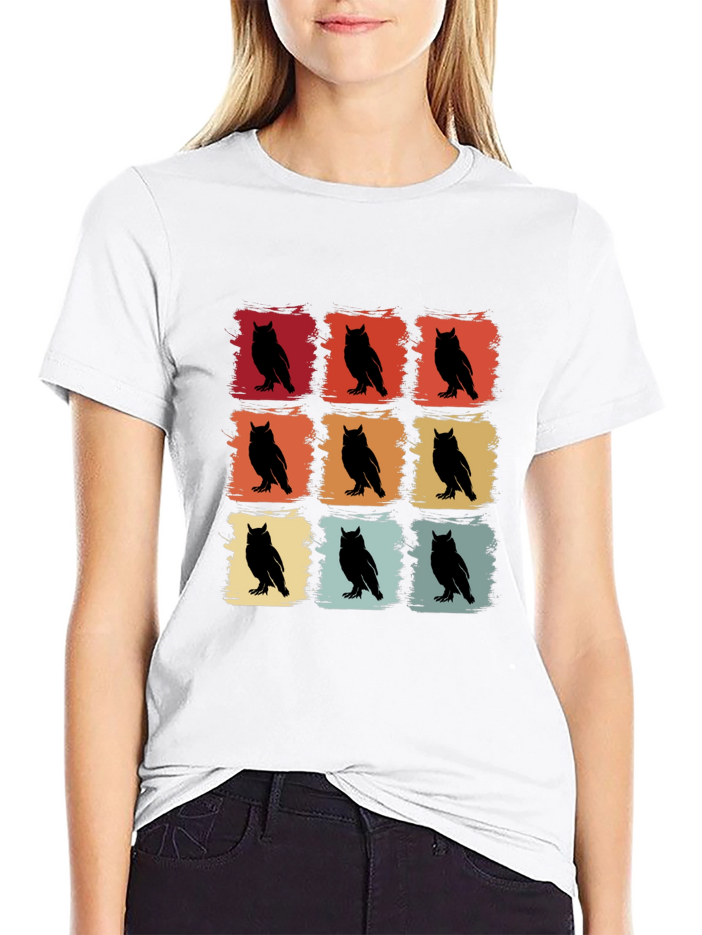 Retro Owl Silhouette Graphic Tee