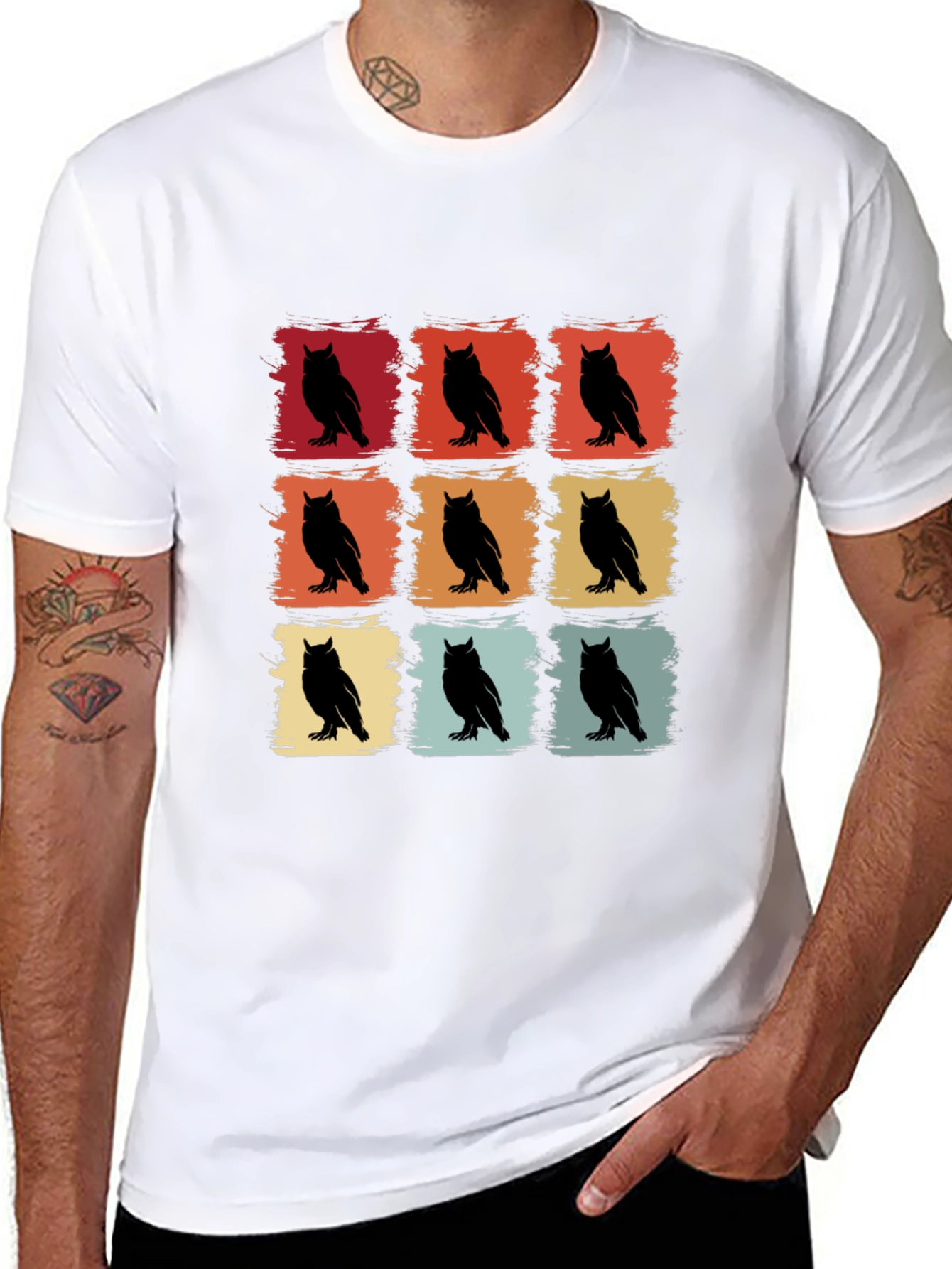Retro Owl Silhouette Graphic Tee