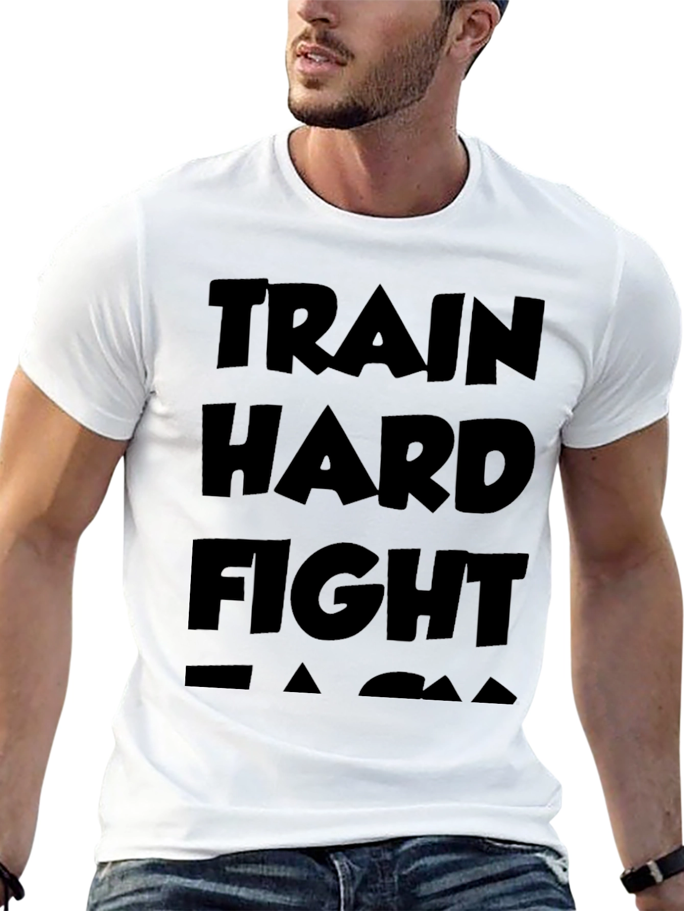 Train Hard Fight Easy Black T-Shirt