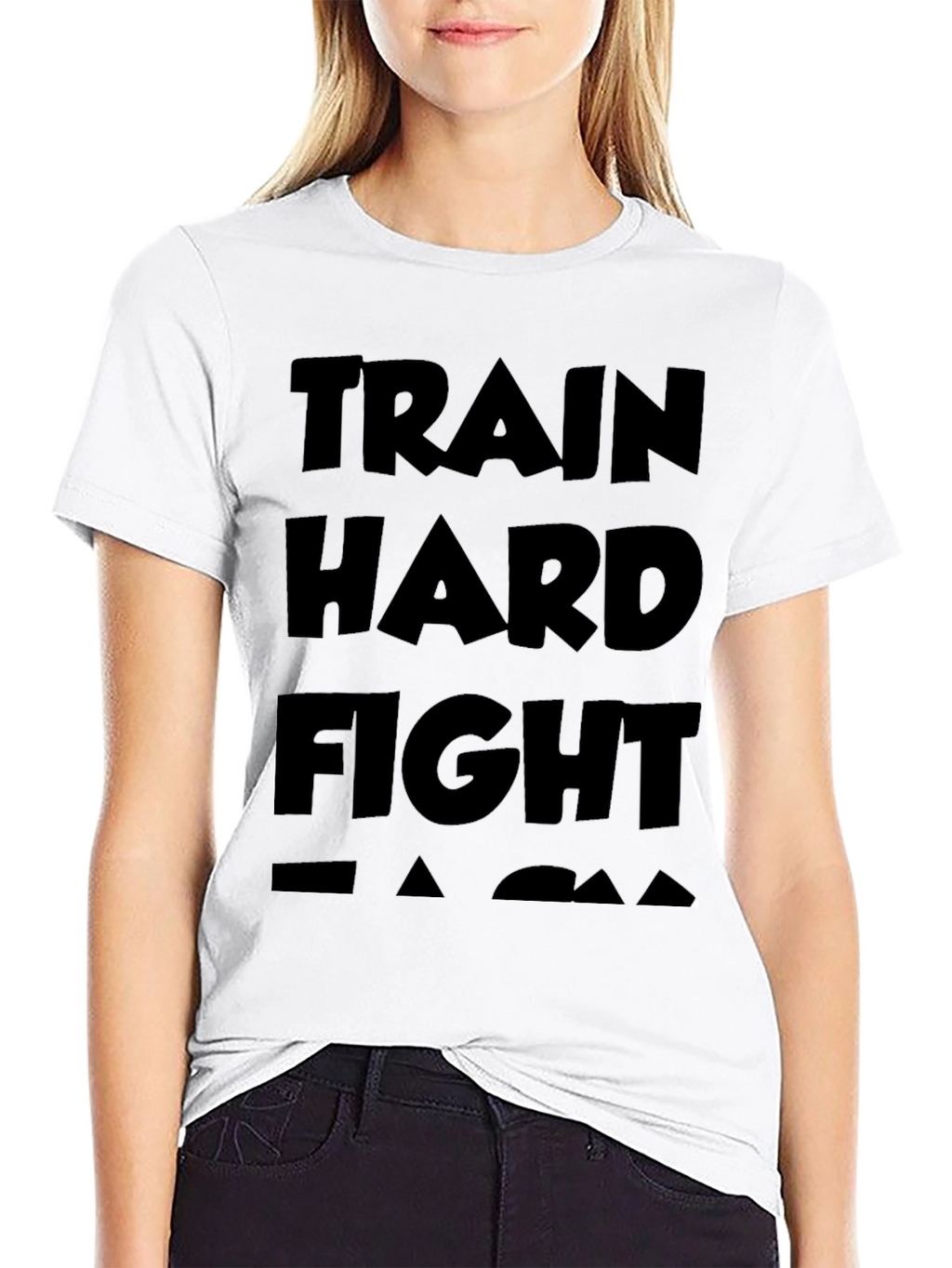 Train Hard Fight Easy Black T-Shirt
