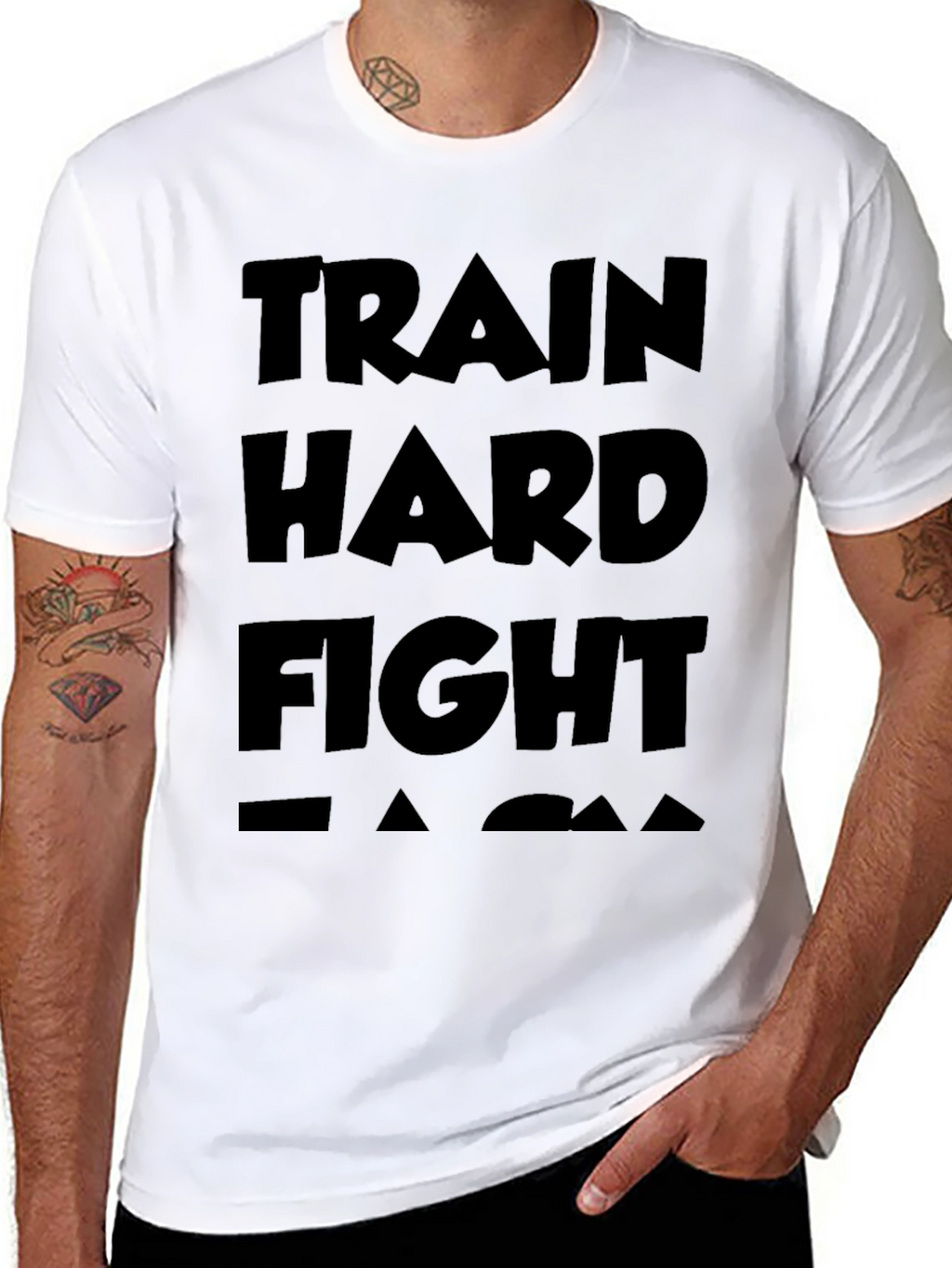 Train Hard Fight Easy Black T-Shirt