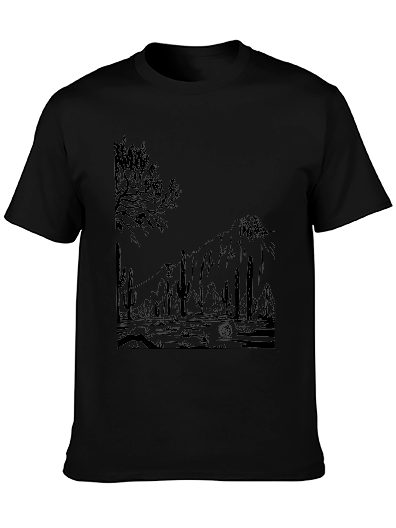Desert Graphic Tee - Mens Black T-Shirt