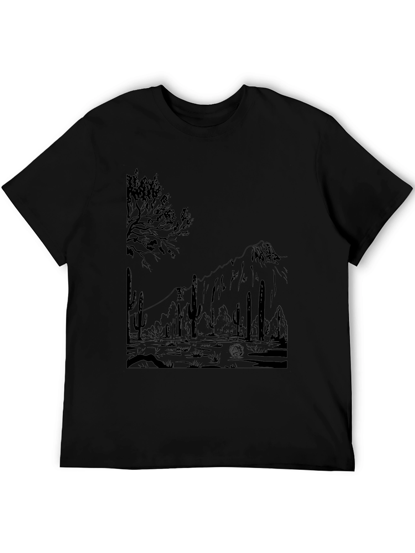 Desert Graphic Tee - Mens Black T-Shirt