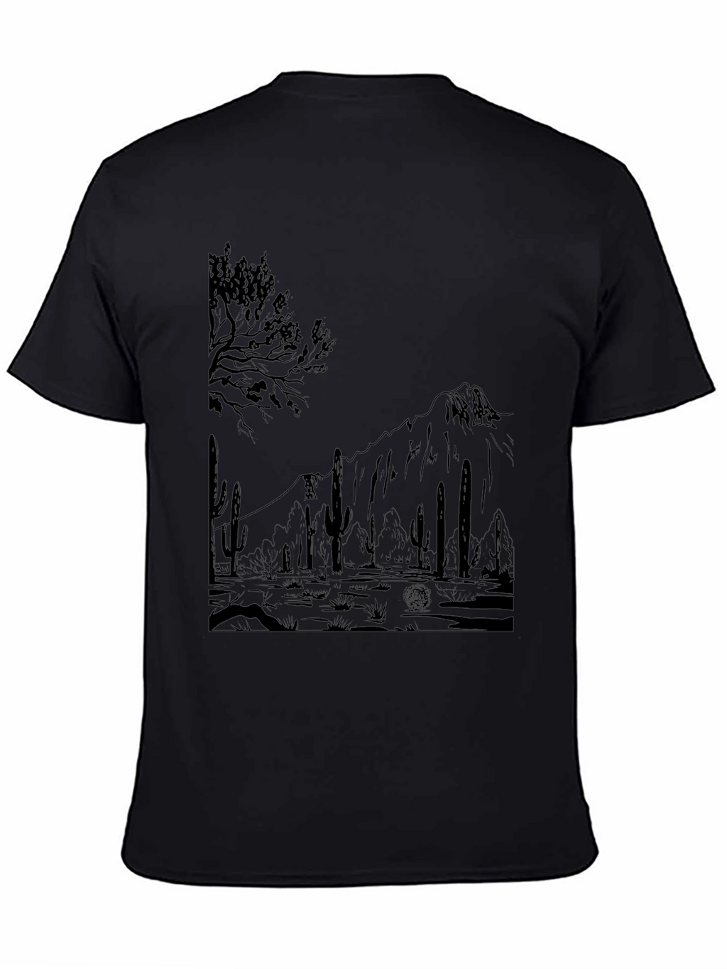 Desert Graphic Tee - Mens Black T-Shirt