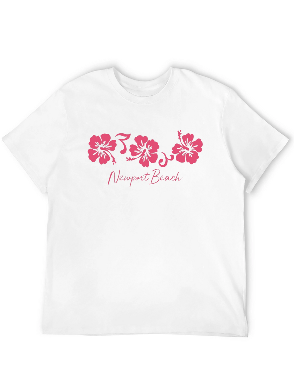 Newport Beach Hibiscus Flower Graphic T-Shirt