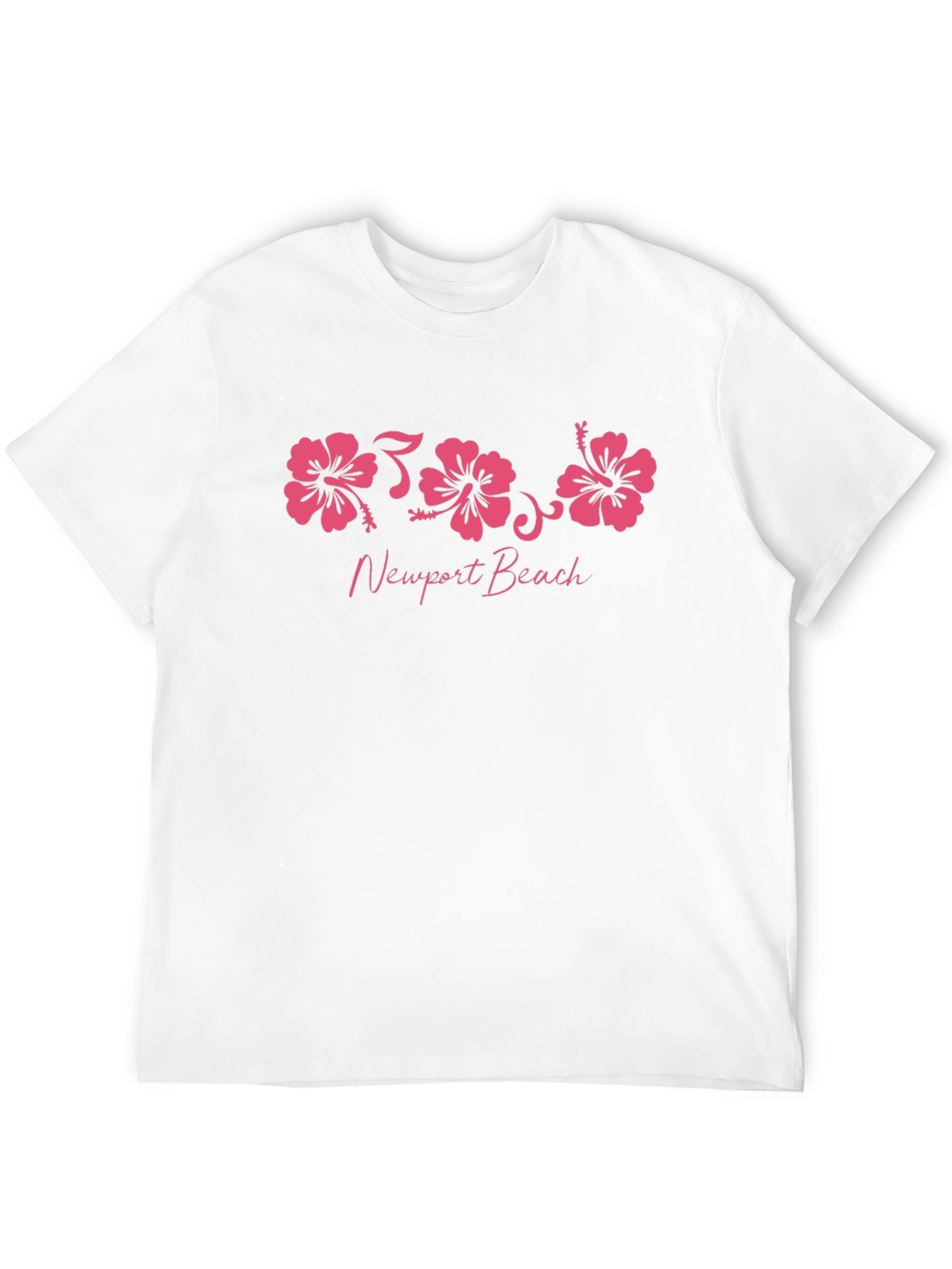 Newport Beach Hibiscus Flower Graphic T-Shirt