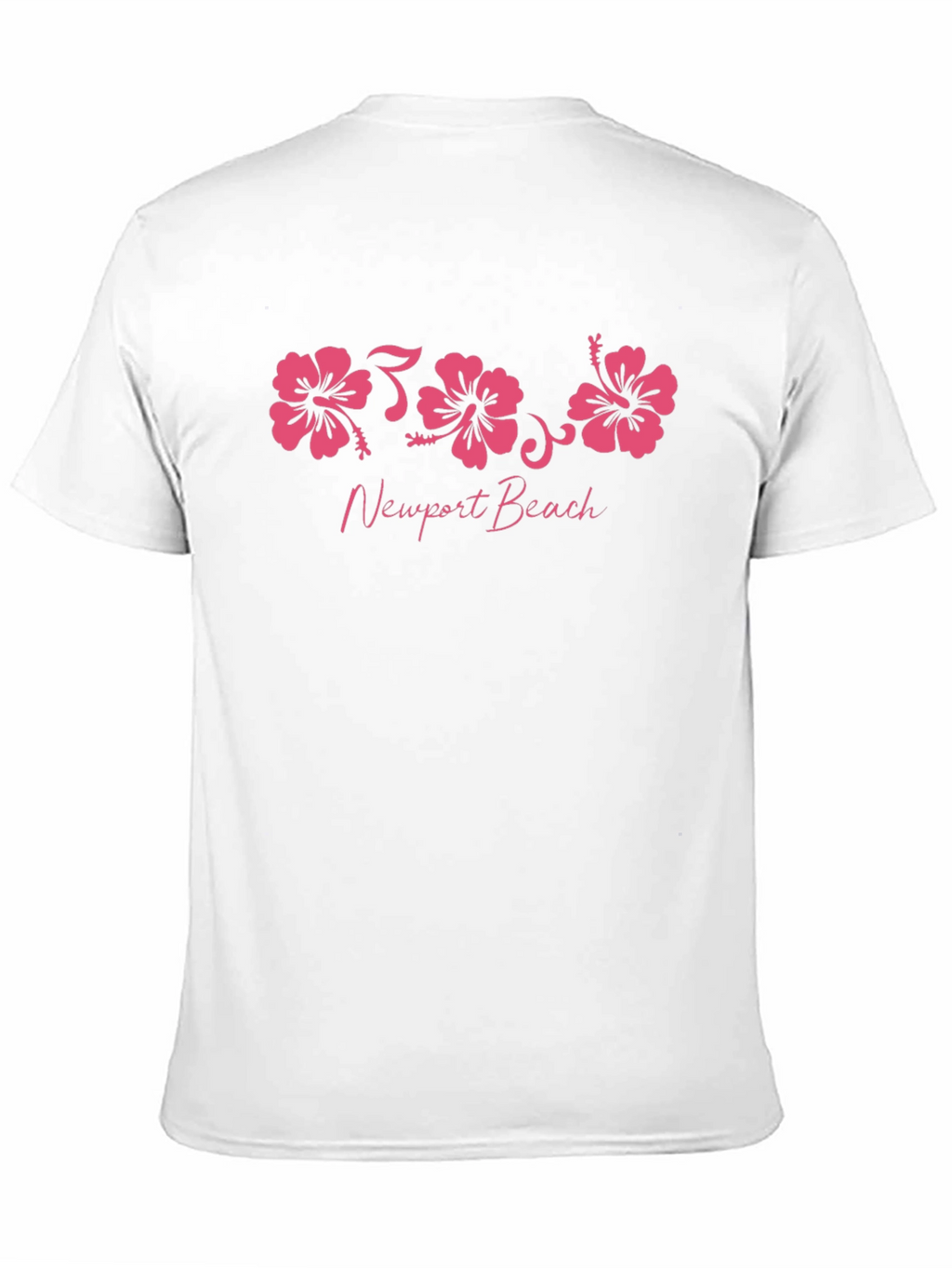 Newport Beach Hibiscus Flower Graphic T-Shirt