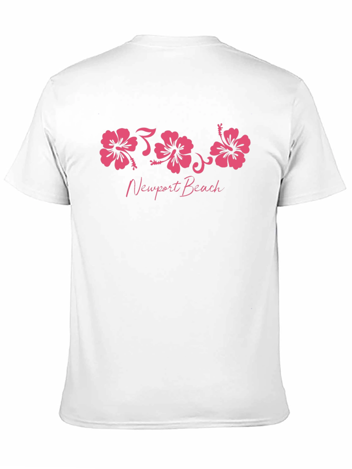 Newport Beach Hibiscus Flower Graphic T-Shirt